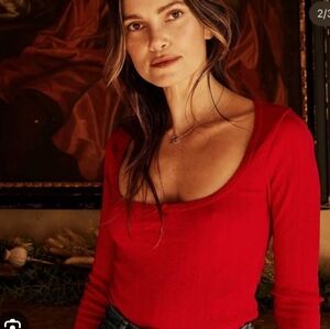 Doen Romy Long Sleeve Tee Red Size M